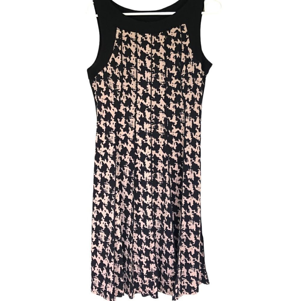 Perceptions New York Black and Tan Fit & Flare Dress Size Small EUC Stretch